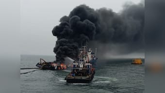 One dead, 13 injured due to fire in support vessel at Visakhapatnam port; deceased drowned after jumping to escape blaze