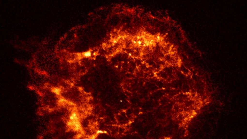 One of the first images that Chandra took was an X-ray image of the supernova remnant Cassiopeia A. Image credit: NASA/CXC