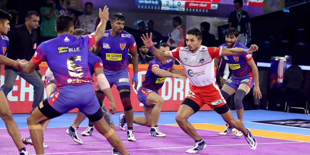 Highlights, Pro Kabaddi 2019 Gujarat Fortunegiants vs Dabang Delhi at Mumbai: Rohit Gulia, More GB star in Gujarat's win Highlights, Pro Kabaddi 2019 Gujarat Fortunegiants vs Dabang Delhi at Mumbai: Rohit Gulia, More GB star in Gujarat's win
