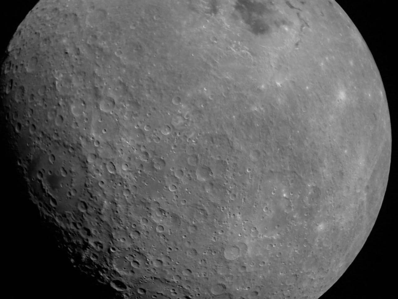 First photo of the moon from Chandrayaan 2. Image: ISRO