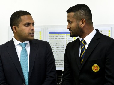 Sri Lanka sports minister Harin Fernando says people involved in betting firms will be barred from SLC Sri Lanka sports minister Harin Fernando says people involved in betting firms will be barred from SLC
