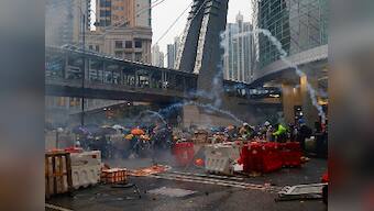 Hong Kong police fire tear gas, use water canons to disperse protestors; metro stations near protest site shut on second consecutive day