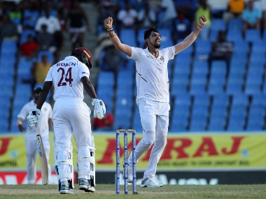 India vs West Indies: Ishant Sharma's charged-up performance in Antigua shows pacer could still make up for lost time India vs West Indies: Ishant Sharma's charged-up performance in Antigua shows pacer could still make up for lost time
