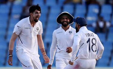 Ishant Sharma snaffles five-wicket haul on Day 2 in Antigua to put India in control of first Test against West Indies