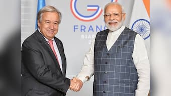 UN chief Antonio Guterres meets Narendra Modi on sidelines of G7 Summit, urges India and Pakistan to avoid escalation in Kashmir
