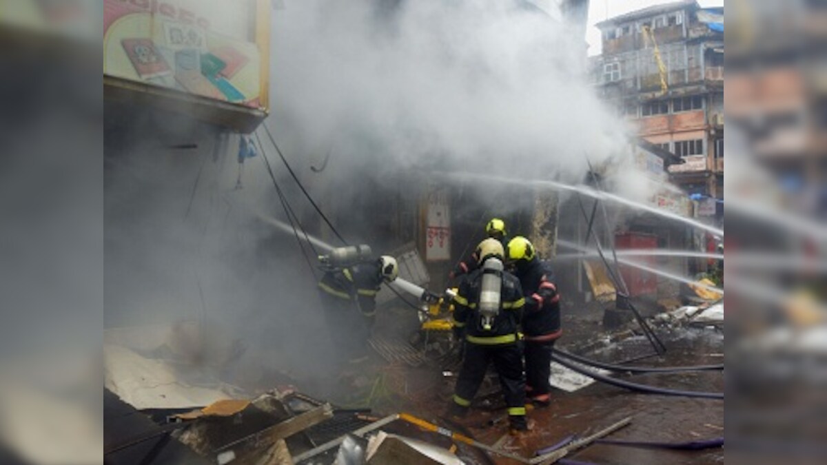 Four rescued, three firemen injured after major fire breaks out commercial building in Mumbai's Masjid area