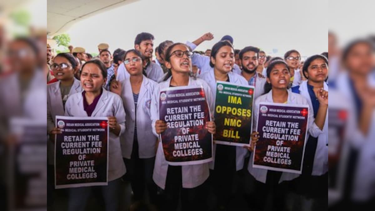 NMC Bill decreases seats under controlled fee structure from 85% to 50%, favours pvt colleges, say doctors as protests enter Day 2