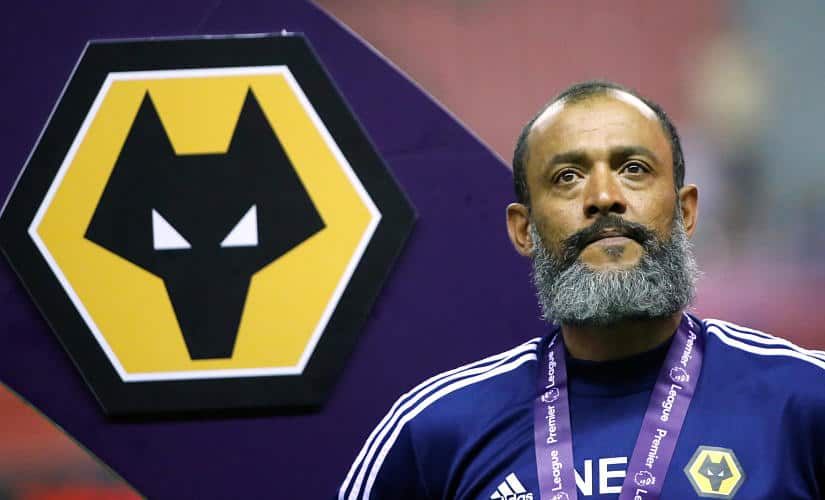 Soccer Football - Premier League Asia Trophy - Wolverhampton Wanderers v Manchester City - Hongkou Football Stadium, Shanghai, China - July 20, 2019 Wolverhampton Wanderers manager Nuno Espirito Santo looks on after winning the Premier League Asia Trophy REUTERS/Thomas Peter - RC1E341B4600