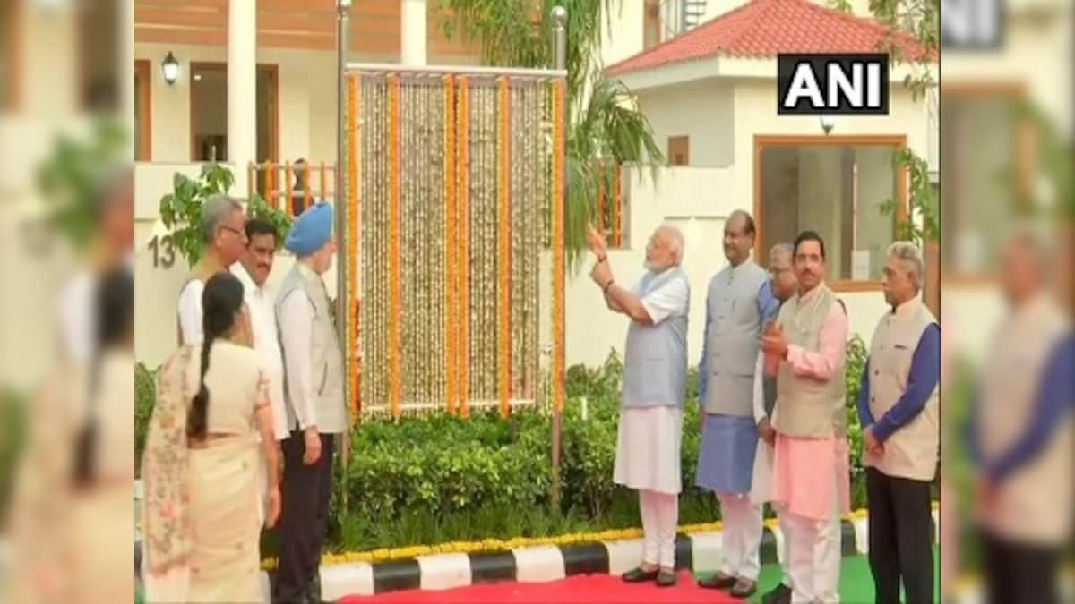 Narendra Modi inaugurates 36 duplex flats for MPs in New Delhi; Om Birla, Pralhad Joshi and other dignitaries present at event