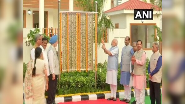 Narendra Modi inaugurates 36 duplex flats for MPs in New Delhi; Om Birla, Pralhad Joshi and other dignitaries present at event