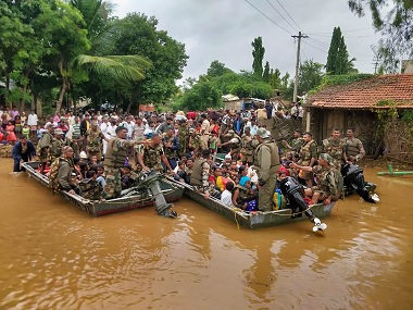 Karnataka floods: Forty dead, 14 missing in deluge since 1 August, says state disaster monitoring centre; around six lakh evacuated Karnataka floods: Forty dead, 14 missing in deluge since 1 August, says state disaster monitoring centre; around six lakh evacuated