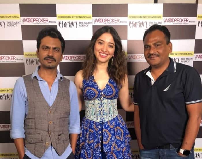 Shamas Siddiqui with brother Nawazuddin and Tamannah Bhatia | Twitter