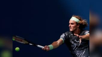US Open 2019: Eight seed Stefanos Tsitsipas calls chair umpire 'weirdo' in opening round loss to Andrey Rublev