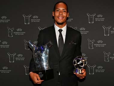 Liverpool's Virgil Van dijk, Lyon's Lucy Bronze win UEFA Player of the Year awards Liverpool's Virgil Van dijk, Lyon's Lucy Bronze win UEFA Player of the Year awards