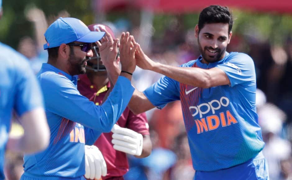 Indian bowlers struck regularly as batsmen found difficult to score runs on a sluggish wicket at Lauderhill. AP