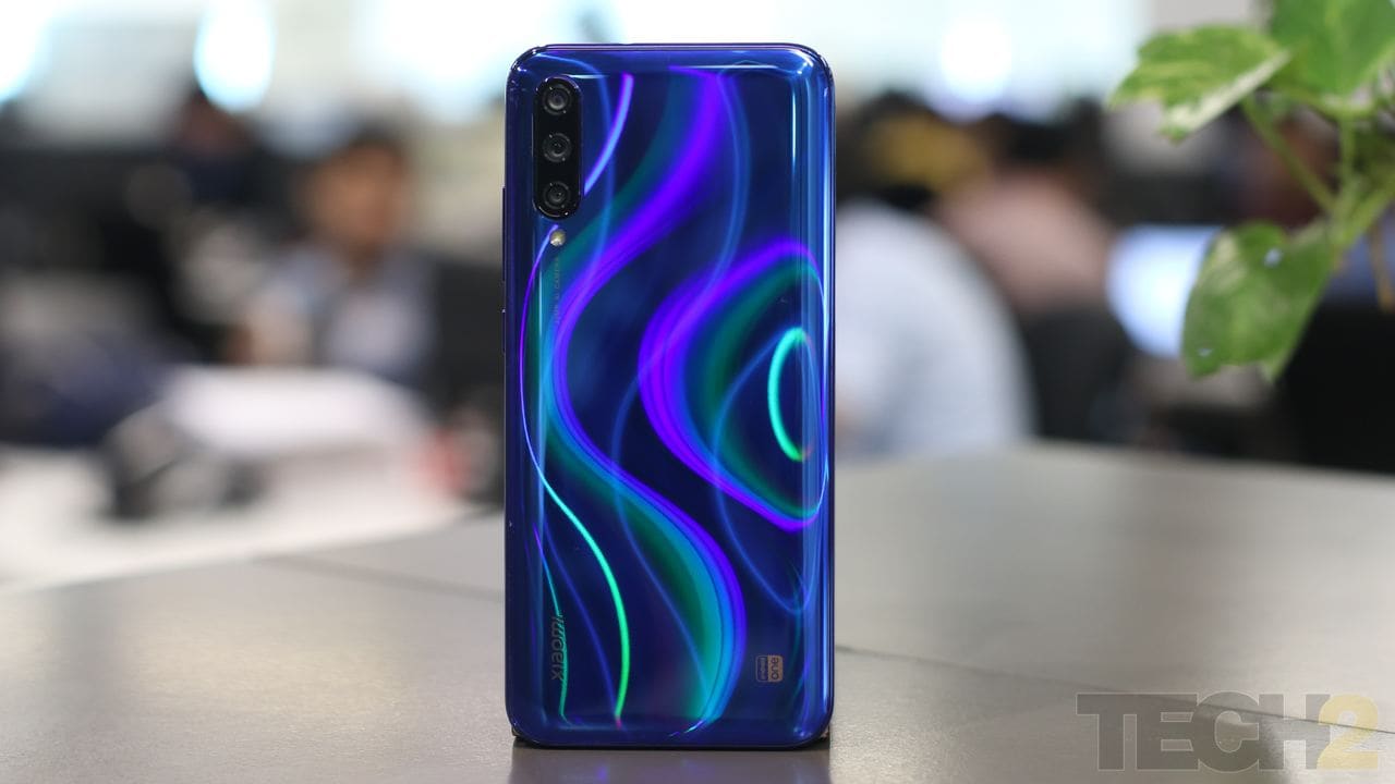 The holographic design on the back looks gorgeous. I preferred More than White over our Not just Blue review unit. Image: Tech2/Omkar P