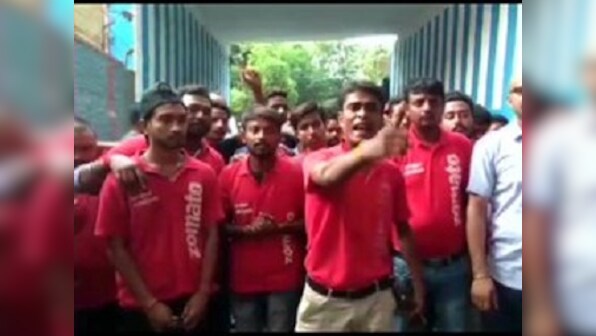 Zomato executives in West Bengal's Howrah go on indefinite strike against delivering beef, pork