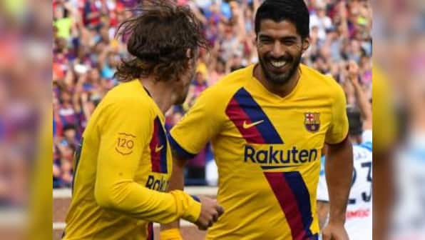 Barcelona vs Napoli friendly: Luis Suarez's brace, Antoine Griezmann goal power Barca to 4-0 win