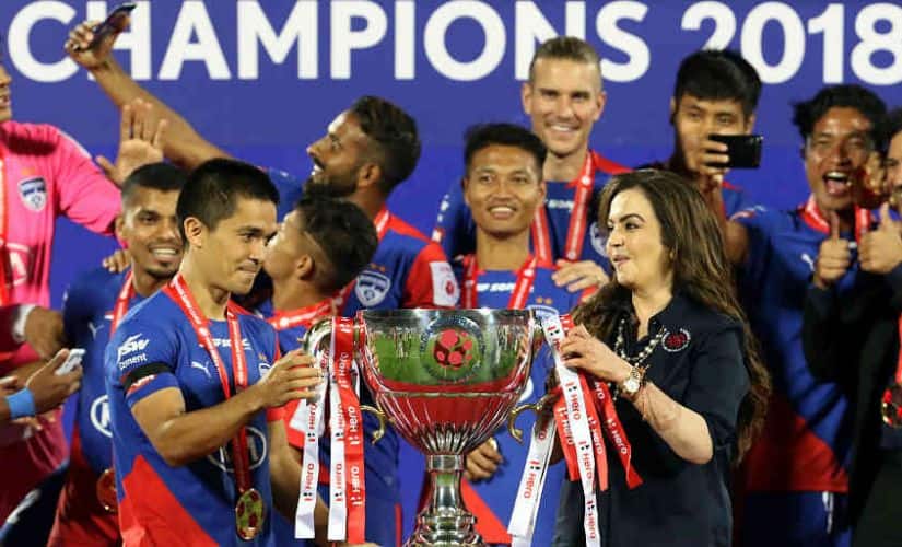 Bengaluru FC won the 2018-19 season of the Indian Super League. SPORTZPICS 