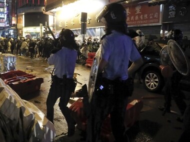 Hong Kong Police defends warning shot to fend off 'extremely violent' protesters; G7 leaders back city's autonomy, call for calm