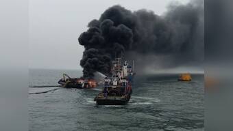 Fire breaks out on OSV Coastal Jaguar off Visakhapatnam coast; ICGS Rani Rashmoni redirected to rescue 29-member crew