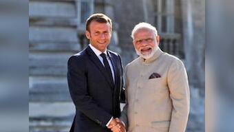 First Rafale jet to reach India next month, confirms French president Emmanuel Macron during meeting with Narendra Modi