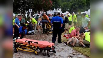 PGA Tour Championship: Lightning injures at least six fans, suspends play in third round