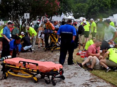 PGA Tour Championship: Lightning injures at least six fans, suspends play in third round PGA Tour Championship: Lightning injures at least six fans, suspends play in third round
