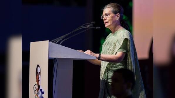 Rajiv Gandhi did not use massive poll mandate in 1984 to create fear, destroy institutions, says Sonia Gandhi