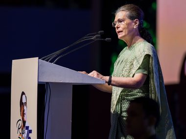 Rajiv Gandhi did not use massive poll mandate in 1984 to create fear, destroy institutions, says Sonia Gandhi Rajiv Gandhi did not use massive poll mandate in 1984 to create fear, destroy institutions, says Sonia Gandhi