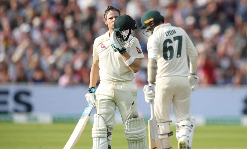 Cricket - Ashes 2019 - First Test - England v Australia - Edgbaston, Birmingham, Britain - August 1, 2019 Australia's Steve Smith celebrates his century Action Images via Reuters/Carl Recine - RC1E50B94290