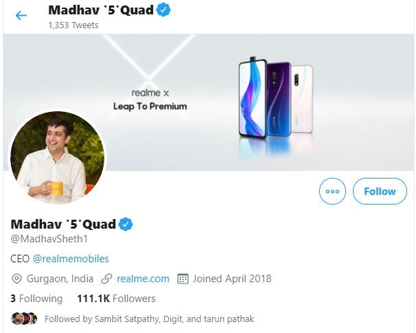 Madhav Sheth Twiter.