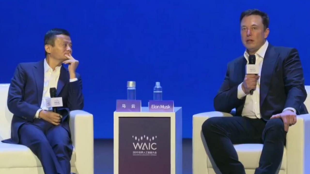 Elon Musk and Jack Ma. Image credit: Twitter