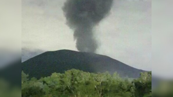 Volcano near Tokyo erupts for the first time in four years; national meteorological agency raises alert level to three out of five