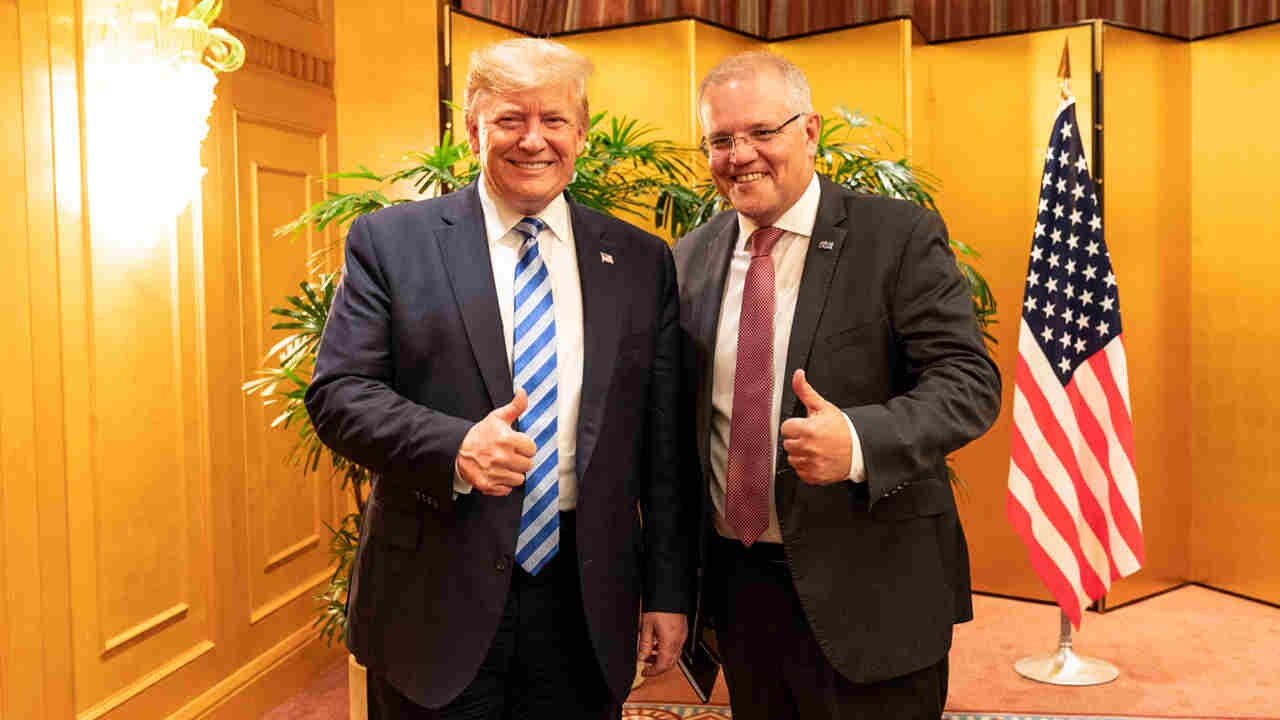 President Donald J. Trump poses for a photo with Australian Prime Minister Scott Morrison. image credit: Flickr/White house 