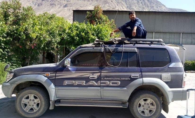 Our driver and travel buddy Ahmed Bhai. Image courtesy: Climate Stories Pakistan/National Geographic Society.