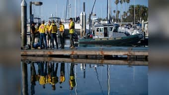 California boat fire: 34 missing after blaze near Santa Cruz island; Coast Guard calls off rescue ops