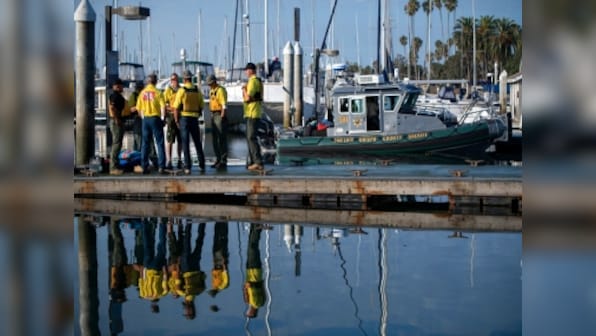 California boat fire: 34 missing after blaze near Santa Cruz island; Coast Guard calls off rescue ops