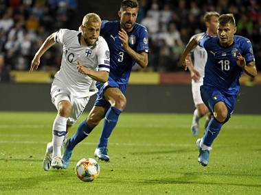 Euro 2020 qualifiers: Jorginho converts second-half penalty to help Italy beat Finland in Group J match Euro 2020 qualifiers: Jorginho converts second-half penalty to help Italy beat Finland in Group J match