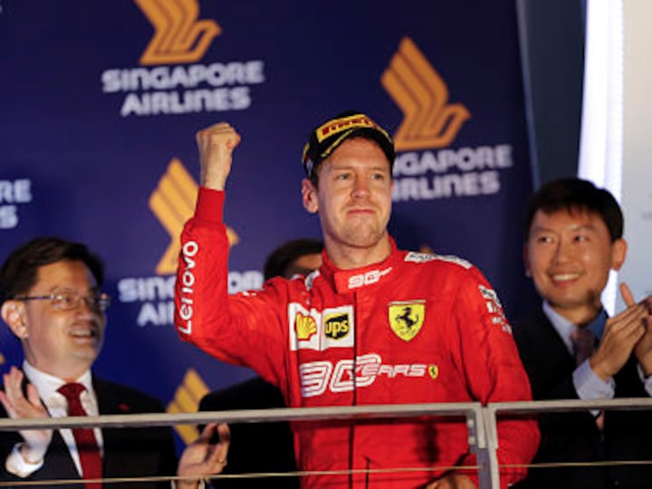 Formula 1 2019: Ferrari's Sebastian Vettel praises confidence-boosting support after winning Singapore Grand Prix