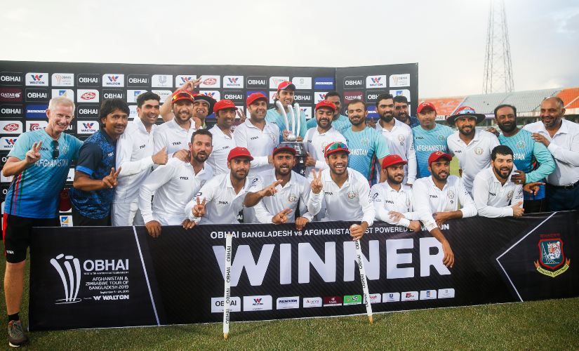 Afghanistan, playing only their third Test, recorded an away win by beating Bangladesh by 224 runs. AFP