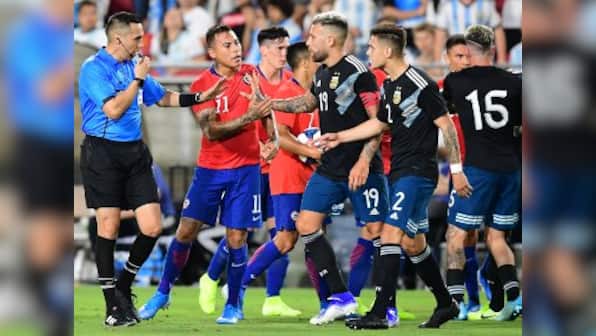 Lionel Messi-less Argentina held to goalless draw by Chile in fiery friendly match