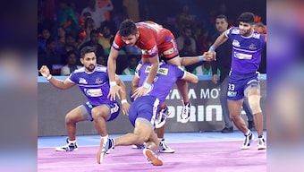 Pro Kabaddi 2019 Highlights, Dabang Delhi vs Tamil Thalaivas at Kolkata: Naveen Kumar, Meraj Sheykh shine in Delhi's win