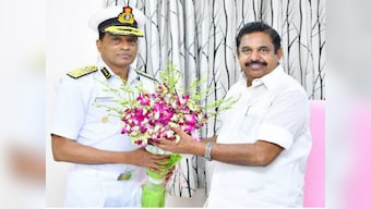 Indian Coast Guard chief Krishnaswamy Natarajan calls on Palaniswami, briefs him about initiatives taken to strengthen Tamil Nadu’s maritime domain
