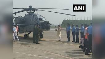 Eight Boeing AH- 64E Apache attack helicopters inducted into IAF at Pathankot airbase; 14 more to be delivered by 2020