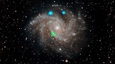 Strange green flash of light in 'Fireworks' galaxy picked up by NASA satellite