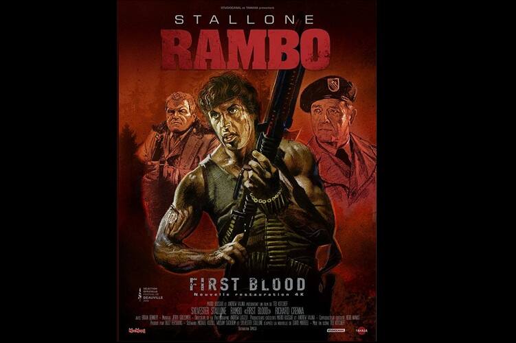 A poster of Rambo: First Blood (Twitter- @Festival_Cannes)