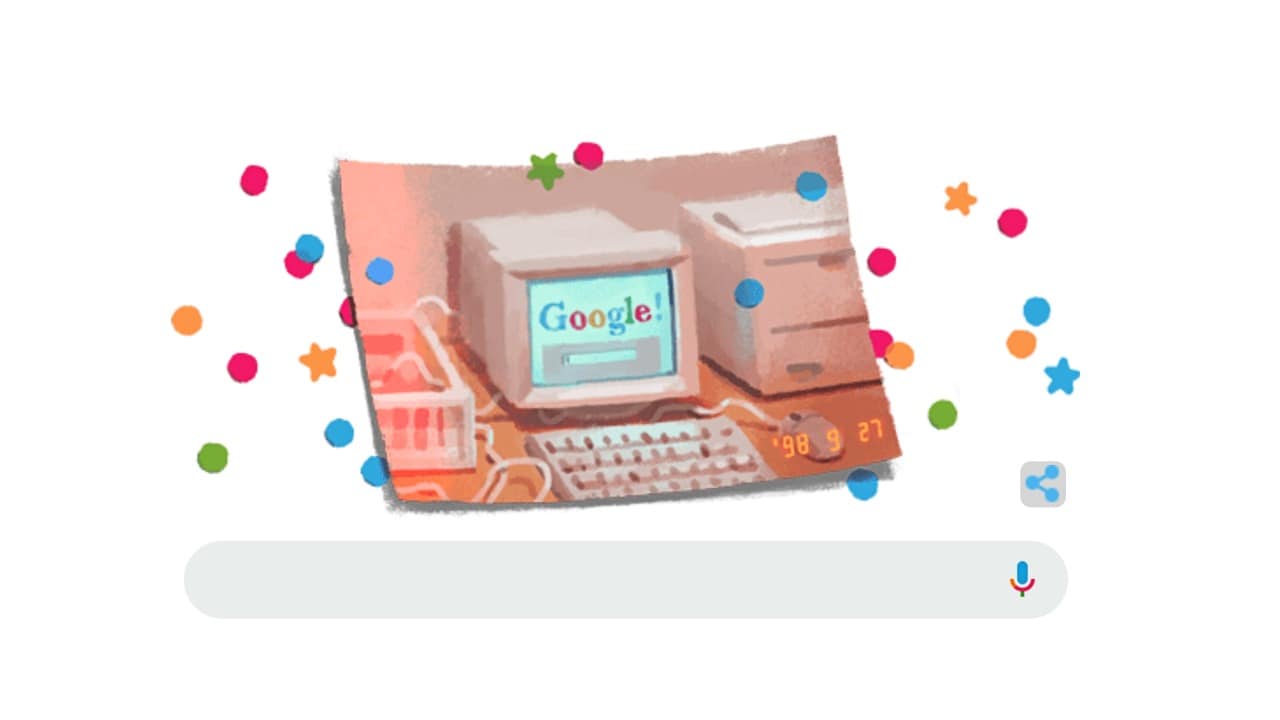 Google turns 21 and celebrates the day with a Doodle.
