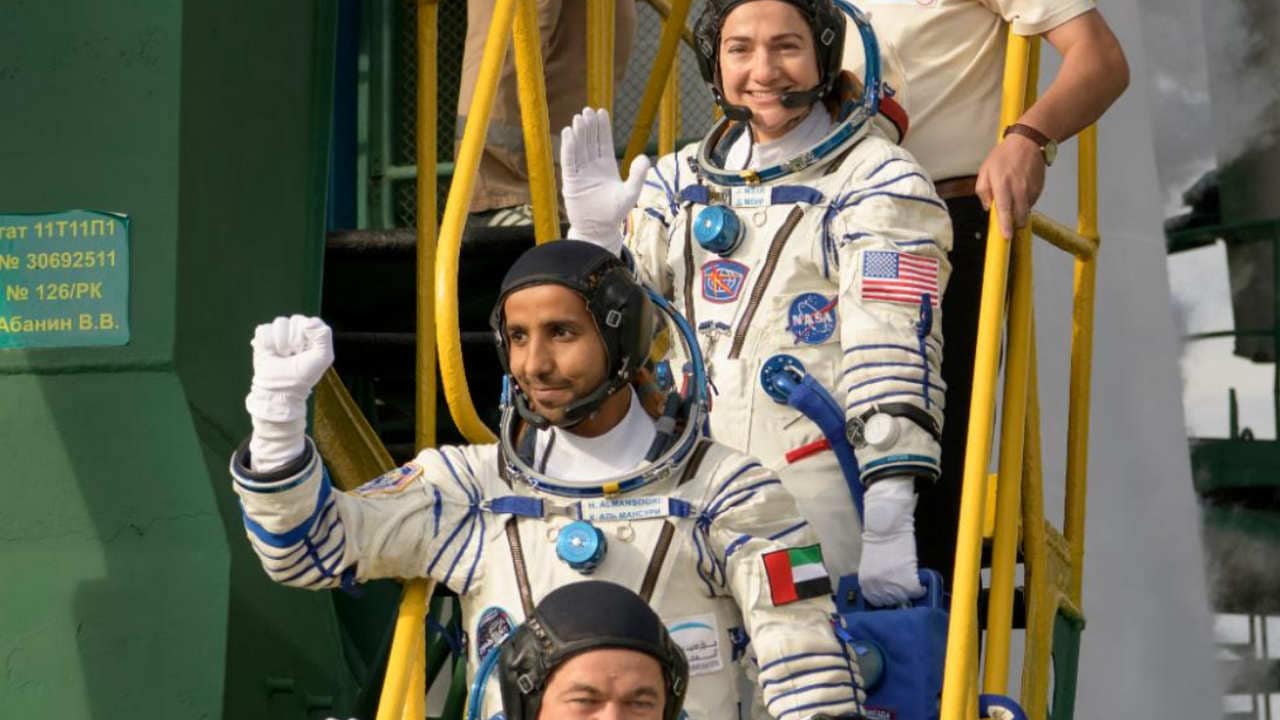 Hazzaa al Mansoori is the first UAE astronuat to go to the ISS. image credit: Twitter/NASA