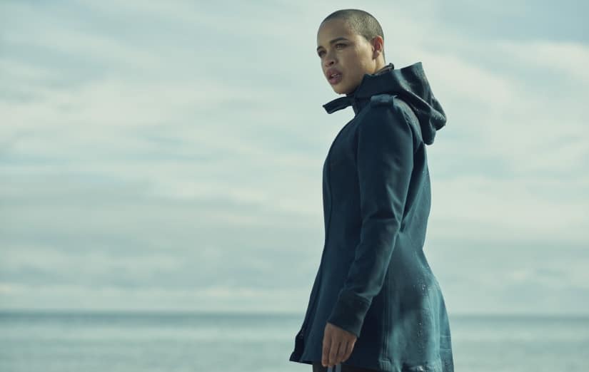 Cleopatra Coleman plays the mysterious killer in In the Shadow of the Moon | Netflix